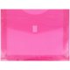 thumbnail image 1 of JAM PAPER Sobres de expansión de plástico con cierre de gancho y bucle - Folleto de cartas - 9 3/4 x 13 con expansión de 2 pulgadas - Rosa fucsia - Paquete de 3, 1 of 1