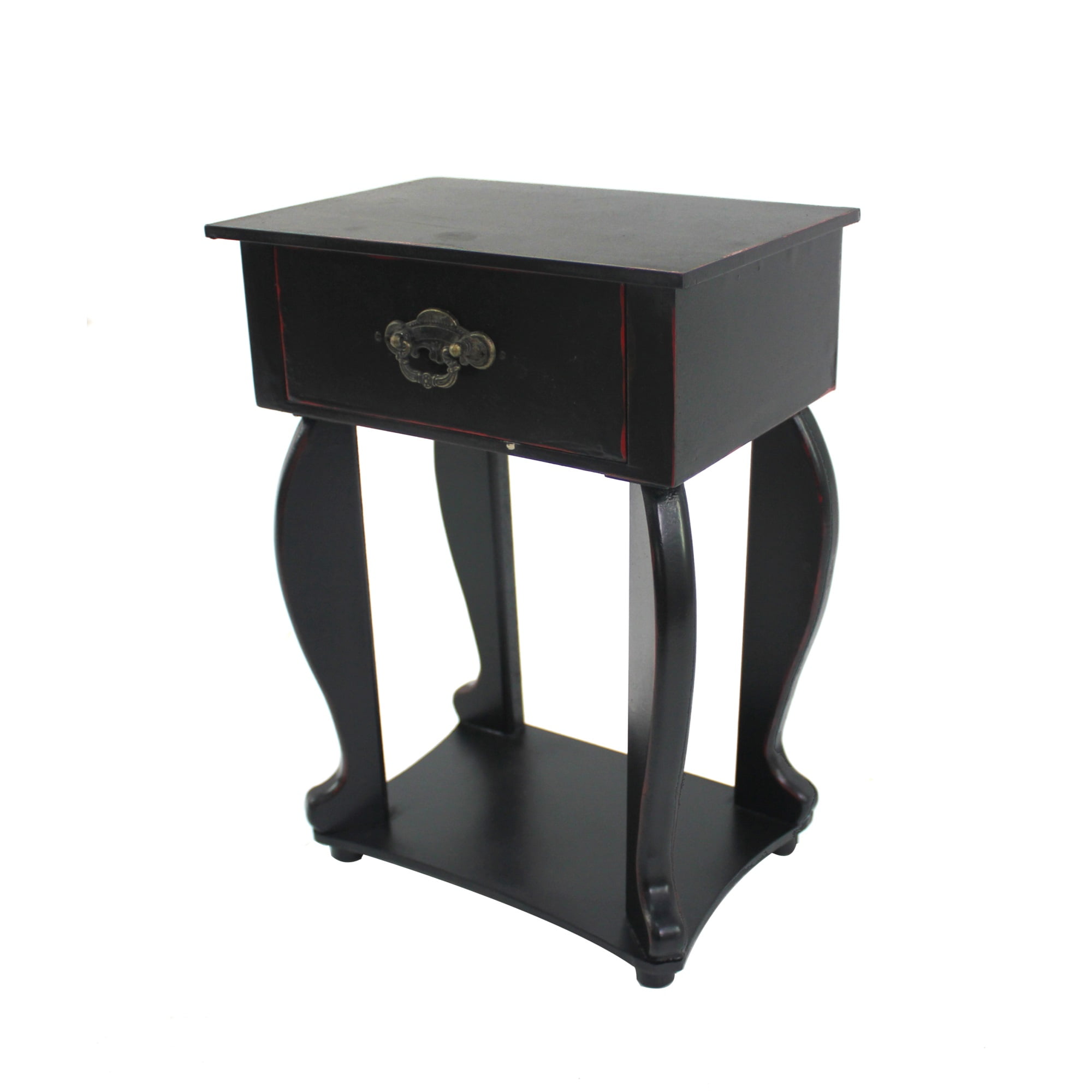 Table Top Organizer with 1 Drawer and 1 Bottom Shelf, Black Walmart