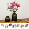 thumbnail image 2 of Kuroiy Artificial Silk Rose Peony Bouquet | Realistic Chrysanthemum Water Plant Accents | Home Wedding Office Decor | Flexible Plastic Iron Stem | 30cm Length | 1 Bunch, 2 of 6
