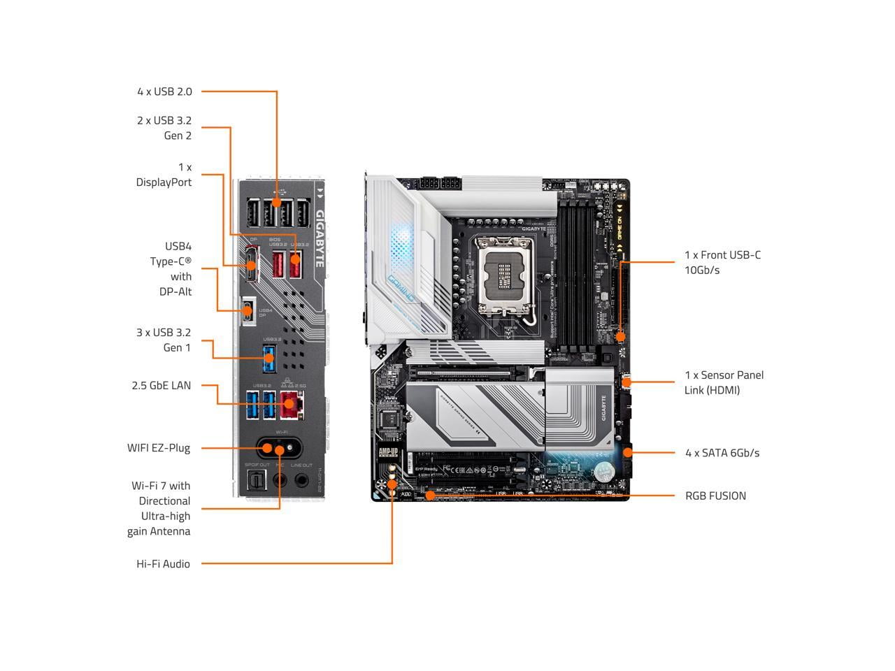 Aorus Ultra Durable Z890 GAMING X WIFI7 Gaming Desktop Motherboard - Intel Z890 Chipset - Socket LGA-1851 - ATX (z890gamingxwifi7)