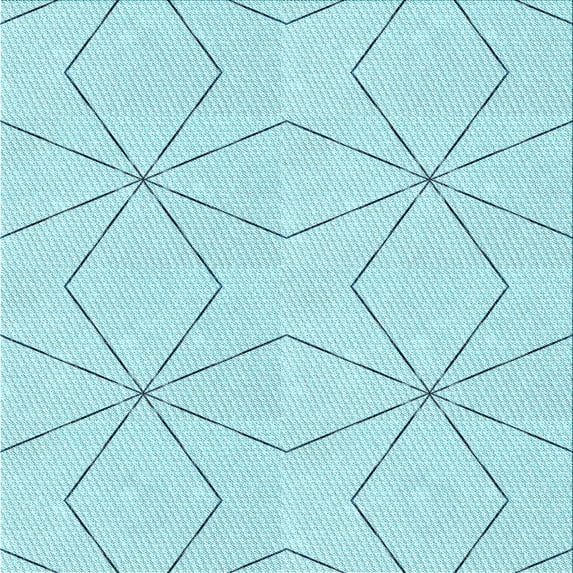 Ahgly Company Indoor Square Patterned Blue Diamond Blue Area Rugs, 5' Square