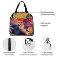 thumbnail image 4 of KLL Colorful Gecko Jungle Art Print Insulated Lunch Bag Women, Reusable Cute Tote Lunch Box for Adult & Men, Leakproof Cooler Lunch Bags for Work Office Travel Picnic, 4 of 6