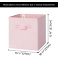 thumbnail image 3 of GRANNY SAYS Cube Storage Bins, 11 Inch Fabric Organizer Bins, Collapsible Storage Baskets with Handles, 6-Pack, Pink, 3 of 9