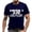 Dark Blue, variant on Men's Letter Print Short Sleeve Round Neck T Shirt Floral Fashion Trend Bottoming Shirt Large Tall Men Shirts T Shirts Pack Small T Shirts for Men Large T Shirt Extra Long T Shirts for Men Men's A
