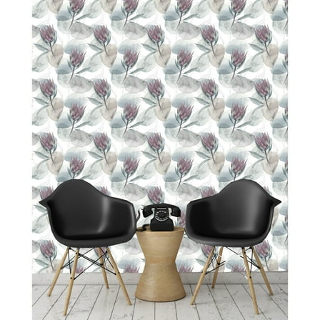 MuralsPrint Decour Fleur Peel and Stick Wallpaper  Roll Size 10'L x 24''W