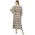 thumbnail image 5 of Bimba Women's Caftan Long Purple Maxi Boho Drawstring Waist Coverup Kaftan-14, 5 of 5