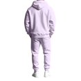 thumbnail image 3 of Sweatsuits Men 2 Piece Outfit Hoodie Jogger Sweatsuit Long Sleeve Solid Hooded Sweatshirt, Leisure Athletic Outfit for Everyday Outdoor Light Purple XXL, 3 of 3