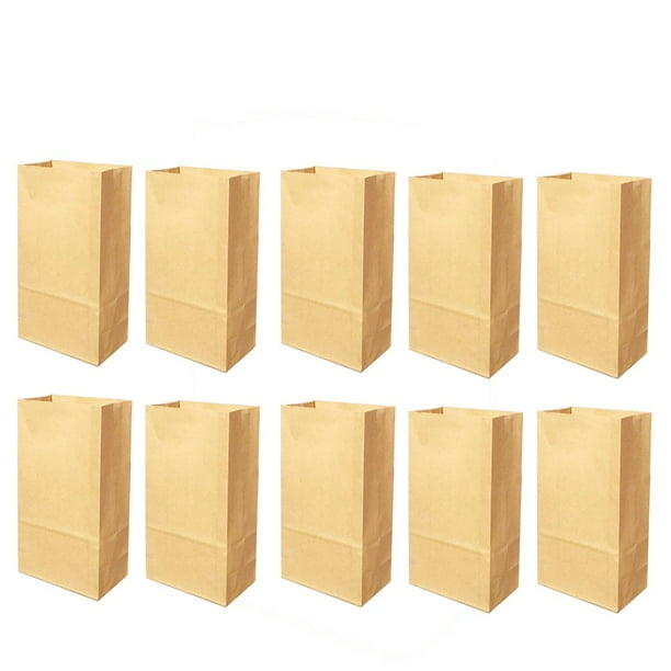 100 unids Bolsa de Papel Kraft de Grado Alimenticio Superior Abierto Bolsa de Bolsa de Alimentos de Embalaje de Alimentos Pesados Bolsas Favores de Partido