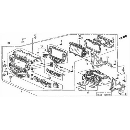 Genuine OE Honda Display Assembly, Panel Power *NH482L* (Black Metallic) - 39177-SDA-L42ZA