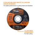 thumbnail image 4 of Cut Off Wheels Truswe, 115 mm, 50 unidades, para metal y acero inoxidable, 4 of 6