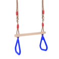 thumbnail image 4 of Children Trapeze Swing Bar with Rings Wooden Playset with Plastic Rings Gym Rings for Kids, 4 of 8