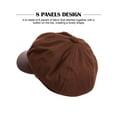 thumbnail image 5 of Deago Newsboy Hats for Women Men Winter Warm Visor Pageboy Cabbie Beret Cap 8 Panels Vintage Baker Hat (Coffee), 5 of 8