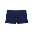 thumbnail image 4 of TiaoBug Kids Girls V Front Elastic Waistband Booty Shorts Hot Pants Sports Gymnastics Workout Bottoms Navy Blue 13-14, 4 of 5