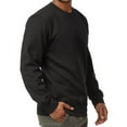 thumbnail image 2 of Men's Pullover Crew Neckline Lightweight Fleece Sweatshirts, Black 3XL, 2 of 3