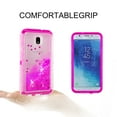 thumbnail image 3 of FIEWESEY Case for Samsung Galaxy J7 2018,3 in1 Layers Hybrid Liquid Glitter Flowing Quicksand case Clear Soft Shockproof TPU Slim Protective Cover for Samsung Galaxy J7 2018(Pink), 3 of 7