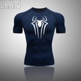 thumbnail image 1 of Camiseta de compresión para hombre, camiseta de manga corta de secado rápido, para Fitness, gimnasio, superhéroe, deporte, correr, Rashgard, nueva, 1 of 4