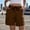 Brown, variant on Womens Cargo Shorts Relaxed Fit- Casual Elastic Waist Drawstring Knee Length Wide Leg Travel Bermuda Shorts Blue Size XL