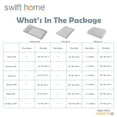 thumbnail image 5 of Swift Home 6-Piece Soft Lightweight Light Gray Microfiber Sheet Set with Extra Pillowcases, King, 5 of 5