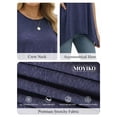 thumbnail image 4 of MOYIKO Women's Short Sleeve Swing T-Shirt Flowy Asymmetrical Hem Tee Loose Fit Casual Tops, 4 of 7