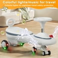 thumbnail image 6 of Happydeer Electric Swing Car with Flashing Light And Music, Kid Twister Car 6.7V Electric Wiggle Car with Pedal, Kids Ride-On Car (White), 6 of 9