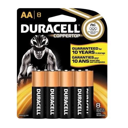 Duracell Coppertop AA Battery with POWER BOOST™, 8 Pack Long-Lasting  Batteries
