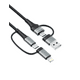 thumbnail image 1 of Cable de carga 4 en 1 Havit USB-A/C a USB-C/Lightning 1m Negro, 1 of 4