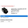 thumbnail image 2 of Ignition Relay - Compatible with 1987 - 1994 Nissan Sentra 1988 1989 1990 1991 1992 1993, 2 of 2