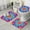 Colorful Rainbow Tie, variant on Colorful Rainbow Tie Dye Spiral Pattern Bathroom Rugs Sets 3 Piece,Toilet Cover Set,Absorbent Non Slip Bathroom Mats Sets with U-Shaped Contour Rug Toilet Rug Set