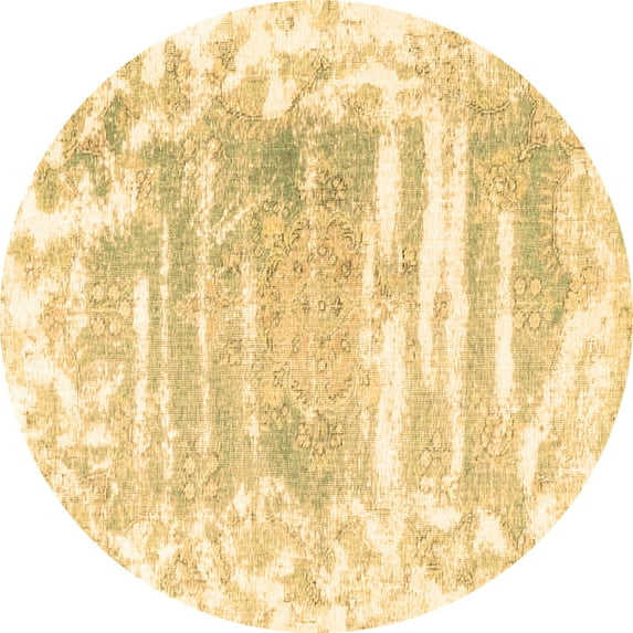 Ahgly Company Indoor Round Persian Brown Bohemian Area Rugs, 5' Round