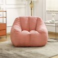thumbnail image 2 of Bean Bag Chair with Filler, Bean Bag Sofa with Tufted Soft Stuffed Filling, Fluffy and Lazy Sofa, Comfy Cozy Beanbag Chairs with Memory Foam for Dorm, Apartment, Living Room (Pink), 2 of 11