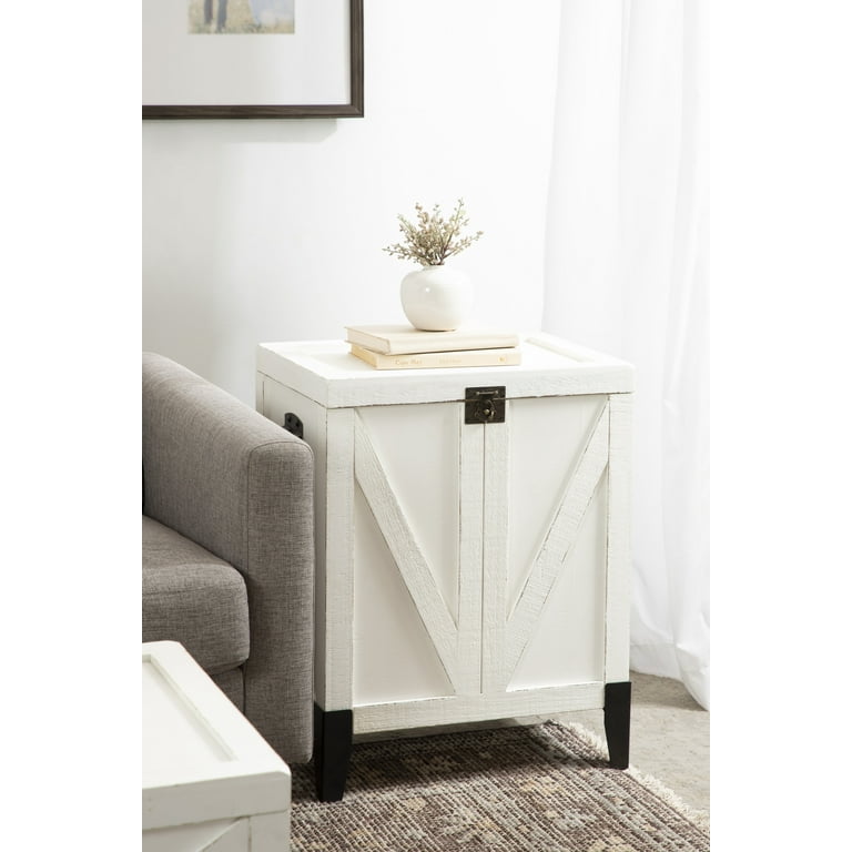 White trunk side table discount
