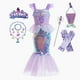 thumbnail image 2 of Vestido de princesa con encanto de La Sirenita, disfraces de Cosplay para niños y niñas, vestido de escenario de fiesta de cumpleaños de sirena, ropa de Halloween Fivean unisex, 2 of 2