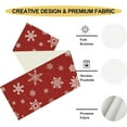 thumbnail image 5 of Christmas Table Runner, Seasonal Winter Snowflake Red Merry Christmas Theme Xmas Coffee Table Center Decor for Family Kitchen Outdoor Farmhouse Holiday Party Table Decorations, 13"x90", 5 of 6