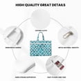 thumbnail image 6 of Handbag File Bag 15×10.6in Large Capacity Double Pocket Designed For Work Travel Travel Shopping Turquoise Moroccan Trellis Hand-Drawn Sketch_3, 6 of 8