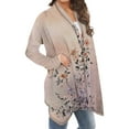 thumbnail image 5 of BEFOKA Women's Lightweight Longer Length Open-Front Long-Sleeve Sweater Floral Print Oversized Cardigans Summer Mesh Long Flowy Kimonoes Cardigans Beach Cover Up Tops Long Flowy Going Out top S_5X, 5 of 6
