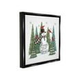 thumbnail image 4 of Stupell Industries Winter Friendship Snowman Holiday Painting Black Floater Framed Canvas Art Print Wall Art, 25 x 25, 4 of 10