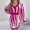 Hot Pink, variant on YHAJDS Women's Casual Dress,Long Sleeve Dress Women's Dresses Print V Neck Color Bodycon Knit Dress Fall Dresses for Women Street
