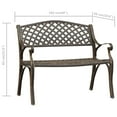 thumbnail image 2 of vidaXL Outdoor Patio Bench Outdoor Garden Bench for Backyard Cast Aluminum, 2 of 6