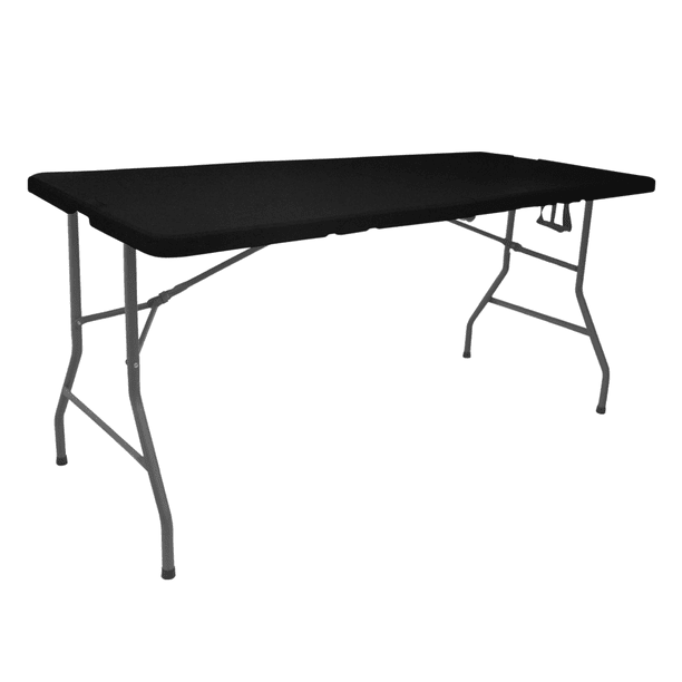 Mesa Plegable De Camping De 4 Pies - Blanca, Resistente, Altura Ajustable, Asa De Transporte - Para Interior Y Exterior