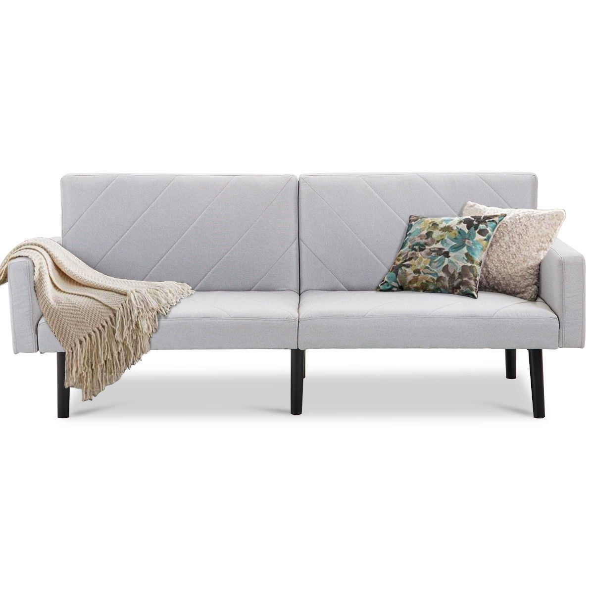 Gymax Futon Sofa Bed Convertible Recliner Couch Splitback Sleeper W Gymax Futon Sofa Bed Convertible Recliner Couch Splitback Sleeper W Wood Legs Com