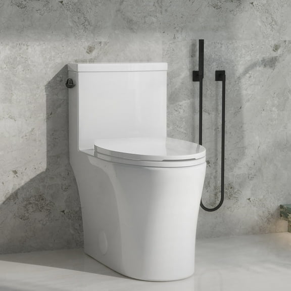 KK KE KING  Powerful Flush & Sleek Dsign 12'' Rough-In Elongated One Piece Toilet