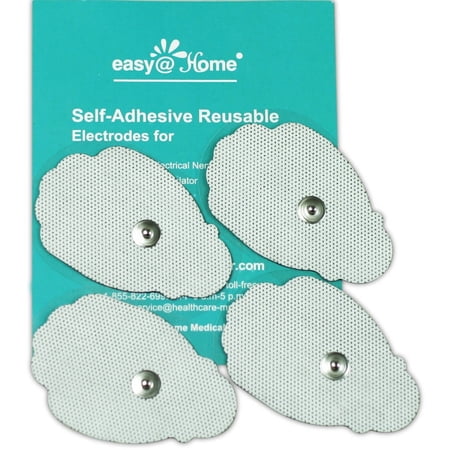 Easy Home Reusable Adhesive TENS Pads for TENS Unit Hand Shape 2 x 3 Inches 16 Count