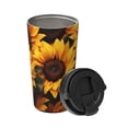 thumbnail image 2 of Uemuo Vibrant Sunflower Blooms Print Carry Insulated Coffee Mug, Travel Mug with Hidden Handle, Insulated Coffee Flask, Leak-proof Travel Mug Insulated Mug for Office, 2 of 8