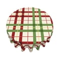 thumbnail image 3 of YFYANG 60 inch Round Table Cloth, Reusable Polyester Christmas Plaid Stripe Pattern Table Cover for Indoor Outdoor Kitchen Restaurant Table Decoration Tablecloths, 3 of 8