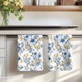 thumbnail image 4 of Dish Towels, Blue Yellow Florl Print Absorbent Kitchen Towels 1 PC, Rustic Wild Flowers Pattern Microfiber Hand Towels Dish Cloths Tea Towels for Home&nbsp; Bathroom,18X28-Inch,, 4 of 6