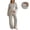 Beige, variant on Modal Pajama Sets for Women off the Shoulder Maternity 2 Piece Outfit Long Sleeve Wide Leg Adjustable Waist Silky Soft Pregnancy Loungewear Home Hospital Sleepwear for Expecting Moms