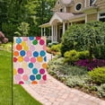 thumbnail image 2 of Yayeee Garden Flag 12" x 18" Double Sided Outdoor Yard Lawn Holiday Decorations, Watercolor Circles, 2 of 6