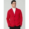 thumbnail image 4 of INSPIRE CHIC Men's Notched Lapel Long Sleeve Knit Blazer with Pockets, 4 of 4