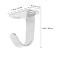 thumbnail image 5 of FRCOLOR pcs Stainless Steel Hook Coat Hook Clothing Hook Balcony Hanger Closet Hooks for Home, 5 of 8