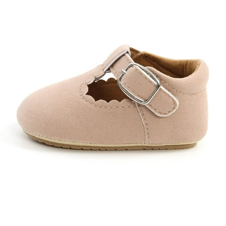 

Baby Girl Spring and Autumn Prewalker Shoes Lovely Solid Princess Leather Shoes Casual Non-slip Soft Sole Walking Shoes